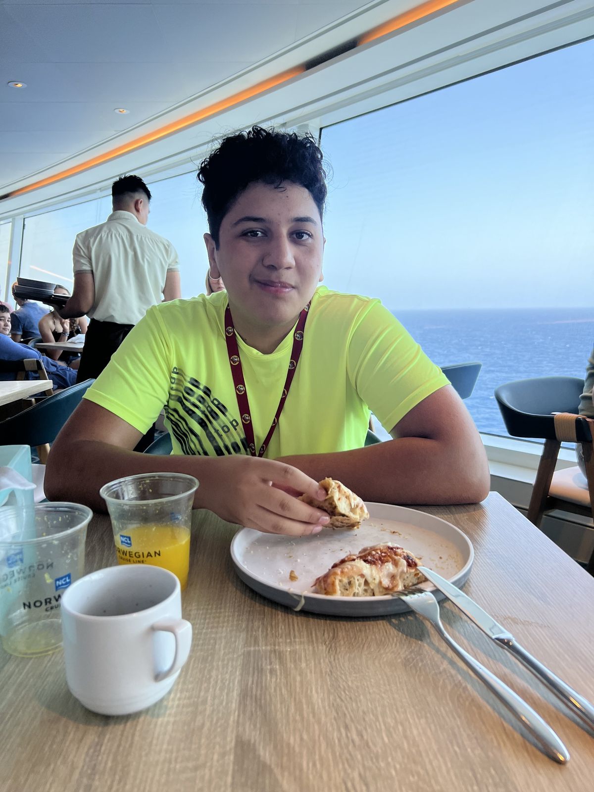 Daniel on a Norwegian cruise